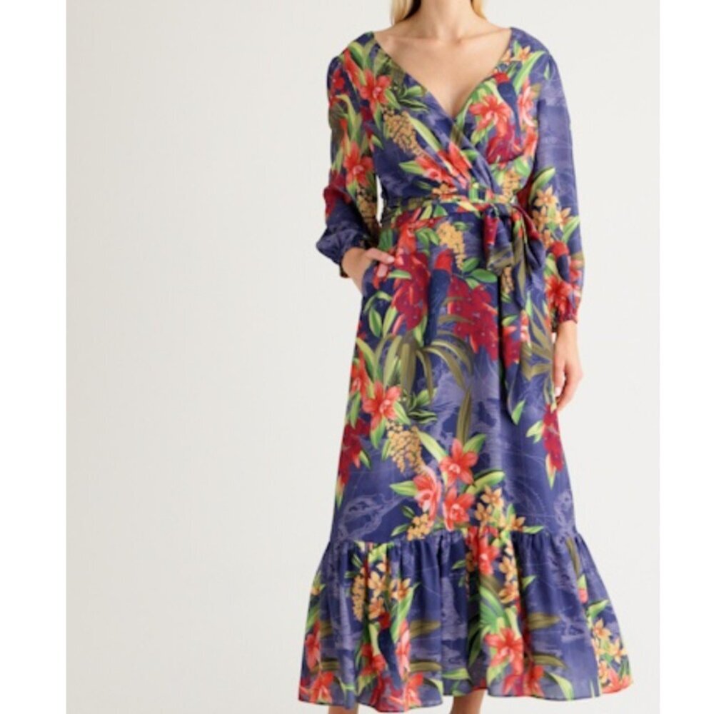 Tommy Bahama Floral Maxi Dress - Blue and Red